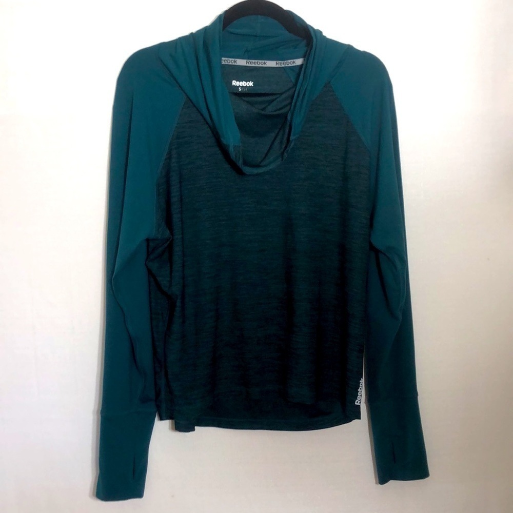 REEBOK exercise shirt, teal color, size Small